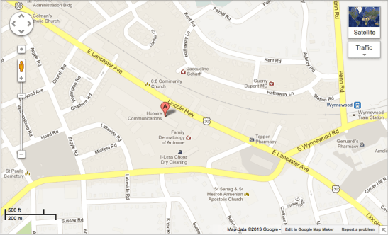 Map to Dr. Fingerhut's Office